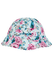 Baby Leena Floral Bucket Hat, Blue (BLUE), large