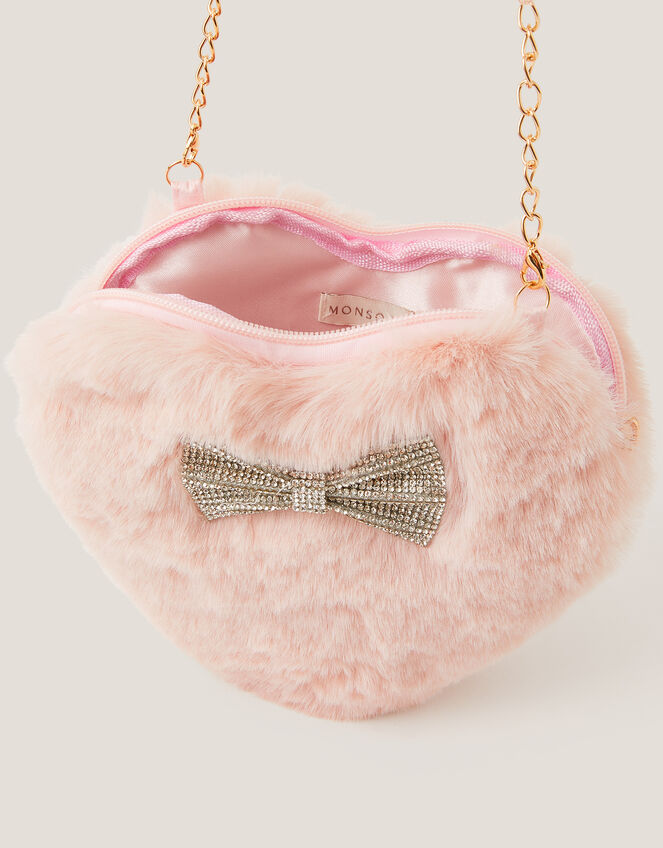 Fluffy Heart Bag, , large