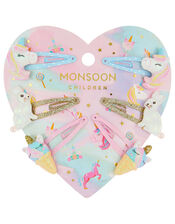 Unicorn, Bunny and Ice Cream Hair Clip Set, , large