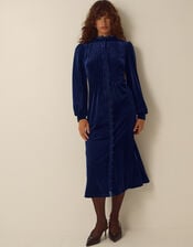 Pip Pinktuck Velvet Midi Dress, Blue (MIDNIGHT), large