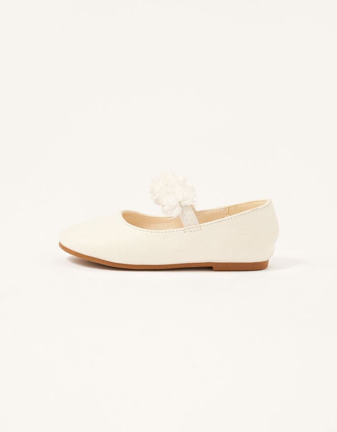 Corsage Shimmer Walker Shoes, Ivory (IVORY), large
