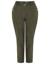 Frankie Joggers in Pure Linen, Green (KHAKI), large