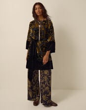 Octavia Floral Devor&eacute; Tunic Dress, Gold (GOLD), large