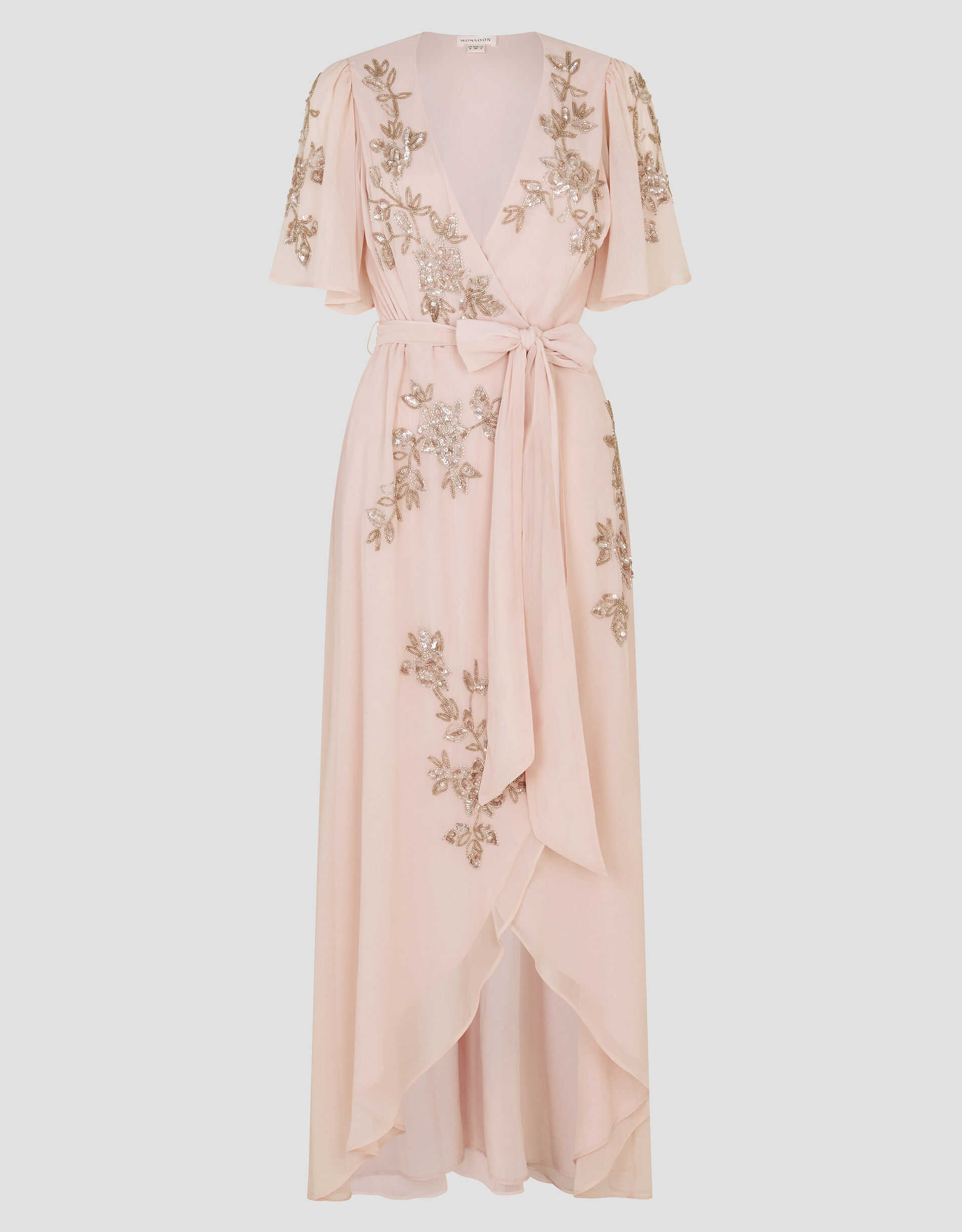 Wrap blush dress top