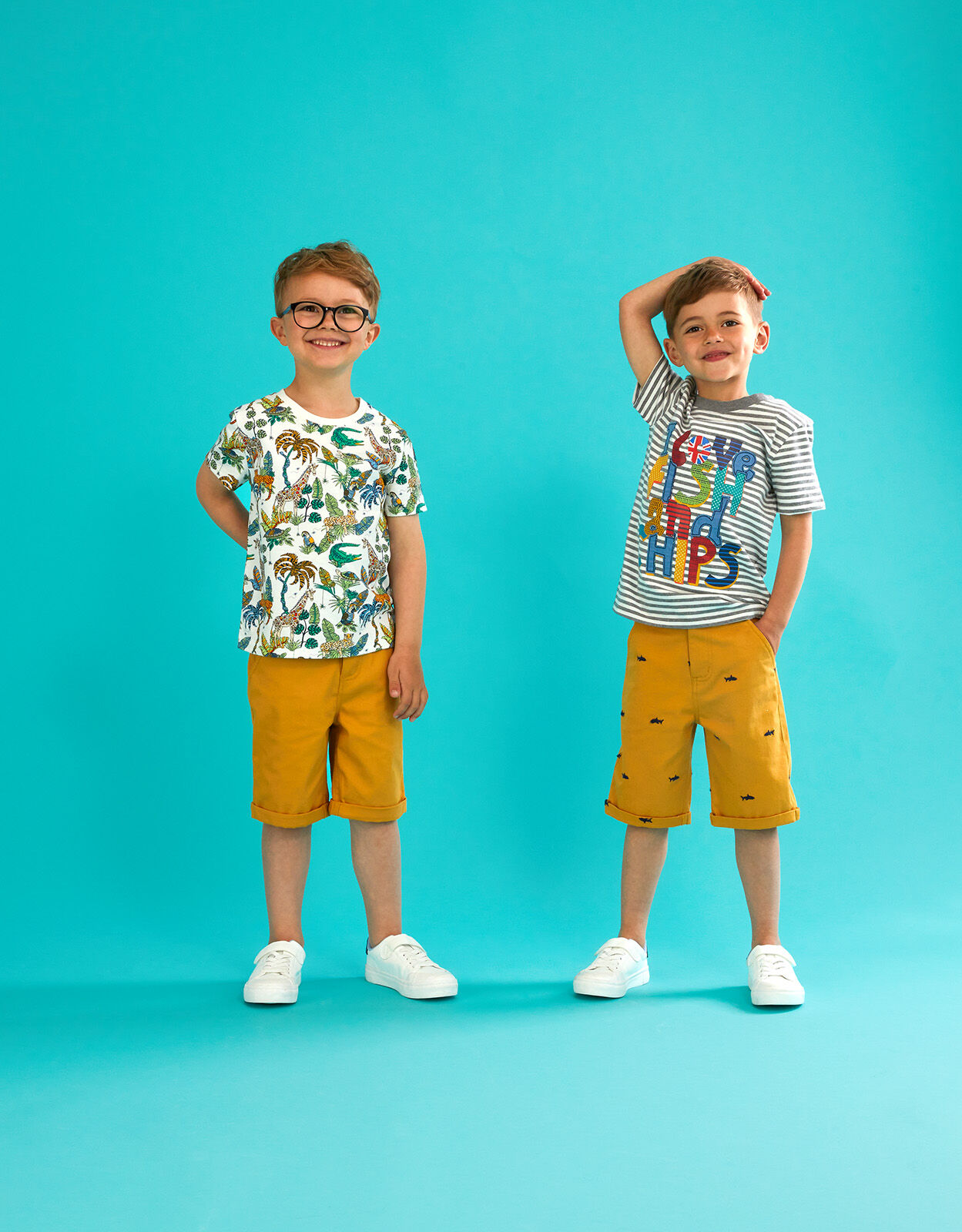 Boys yellow chino shorts shop