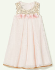 Baby Petal Sequin Swing Dress, Pink (PINK), large