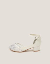 Diamant&eacute; Floral Closed Toe Heels, Ivory (IVORY), large