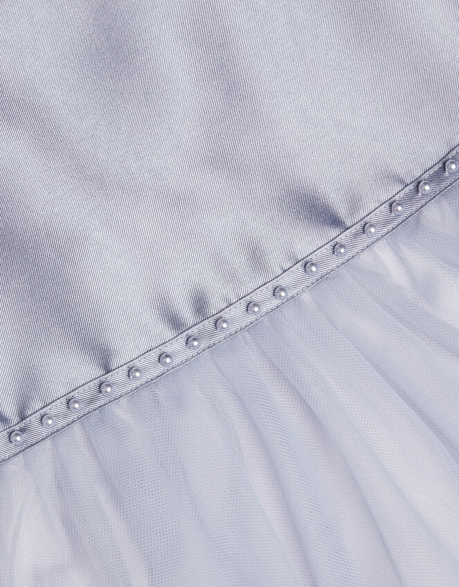 Pearl Embellished Bow Dress, Blue (BLUE), large