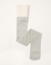 70 Denier Glitter Tights, Silver (SILVER), large