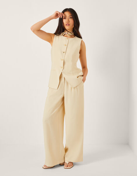 Alba Tailored Waistcoat, Yellow (YELLOW), large