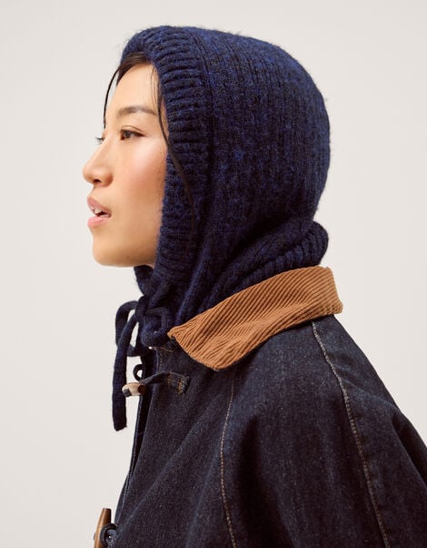 Darla Knitted Bonnet, Blue (NAVY), large