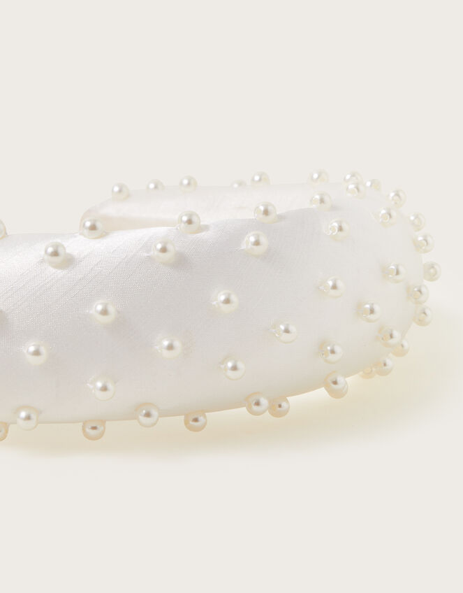 Pearl Padded Bridal Headband, , large
