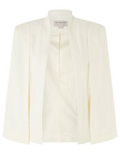 Cora Smart Cape Jacket, Ivory (IVORY), large