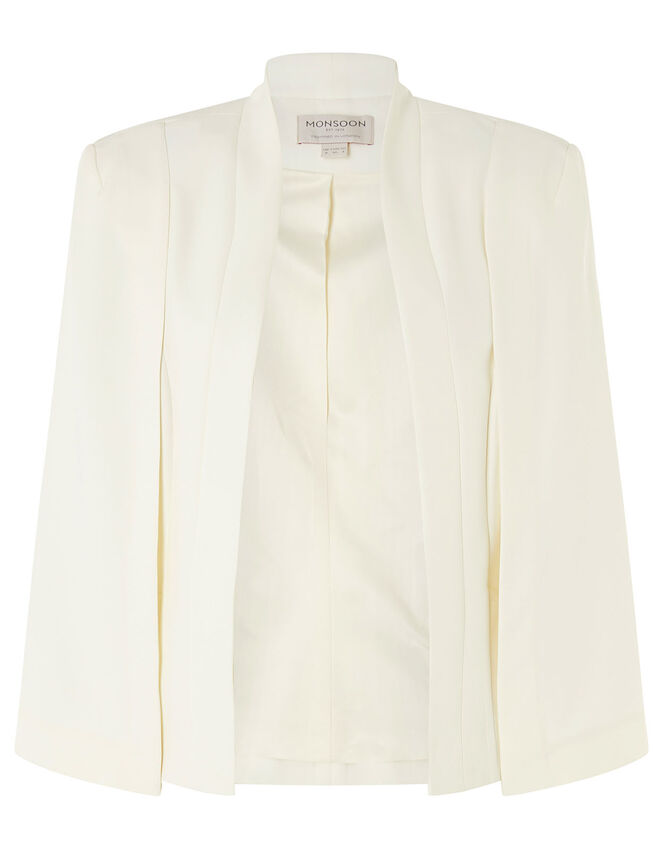 Cora Smart Cape Jacket, Ivory (IVORY), large