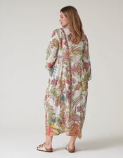 One Hundred Stars Boho Garden Print Maxi Dress, Natural (ECRU), large