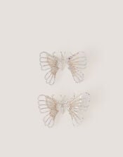 2-Pack Rhinestone Spring Butterfly Hair Clips, , large