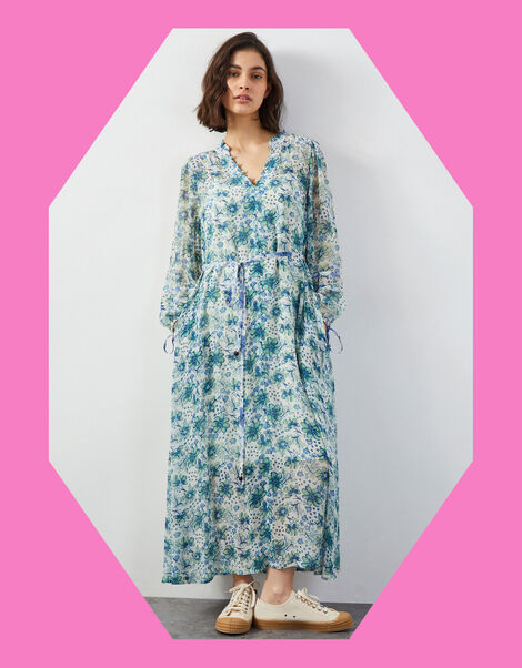 East Amelia Floral Maxi Dress, Green (MINT), large