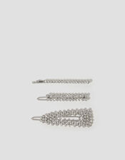 3-Pack Mix Diamante Hair Slides, , large