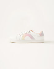 Pastel Ombre Rainbow Trainers, Ivory (IVORY), large