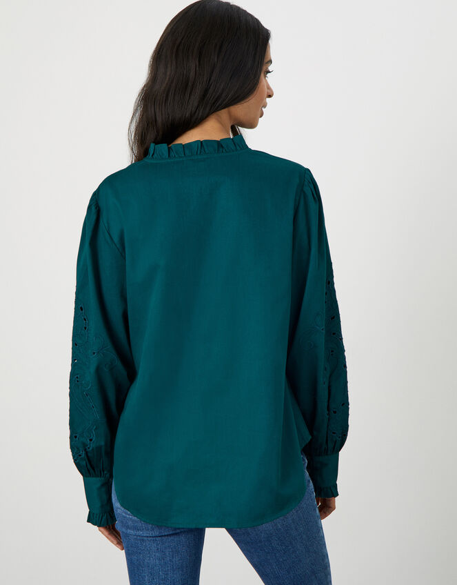 Ciara Cutwork Blouse, Teal (TEAL), large