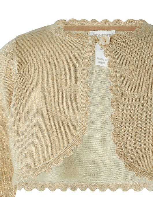 Baby girl gold best sale cardigan
