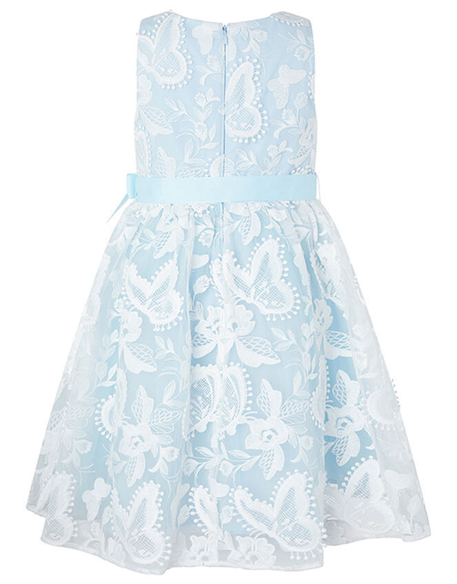 Sophia Embroidered Butterfly Dress, Blue (BLUE), large