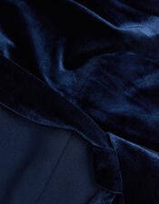 Asymmetrical Velvet Jumpsuit, Blue (NAVY), large