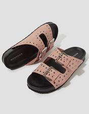 Elena Stud Buckle Sandals, Pink (PINK), large