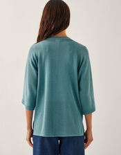 Beth Single Button Cardigan, Green (GREEN), large