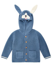 Newborn Baby Dog Cardigan in Organic Cotton, Blue (BLUE), large