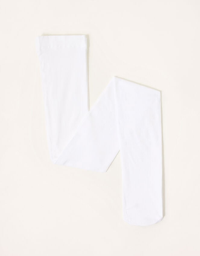 Butterfly Glitter Baroque Tights, White (WHITE), large