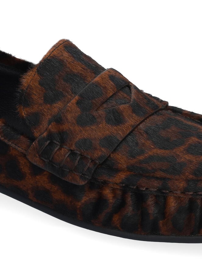 Bibi Lou Lyra Leopard Print Pony Loafers, Leopard (LEOPARD), large