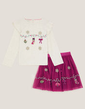 Christmas Garland Disco Set, Red (BURGUNDY), large