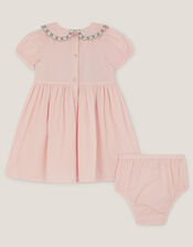 Baby Smocked Dress & Knickers Set, Pink (PINK), large