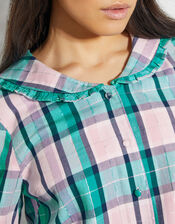 Cleo Check Pyjama Set, Teal (TEAL), large