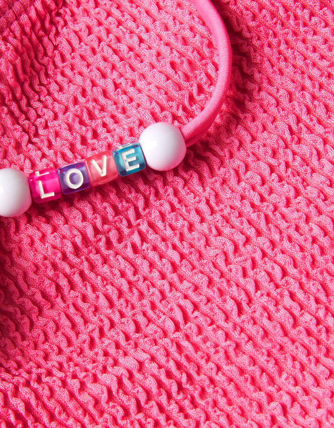 Asymmetrical Crinkle Textured Swimsuit, Pink (PINK), large