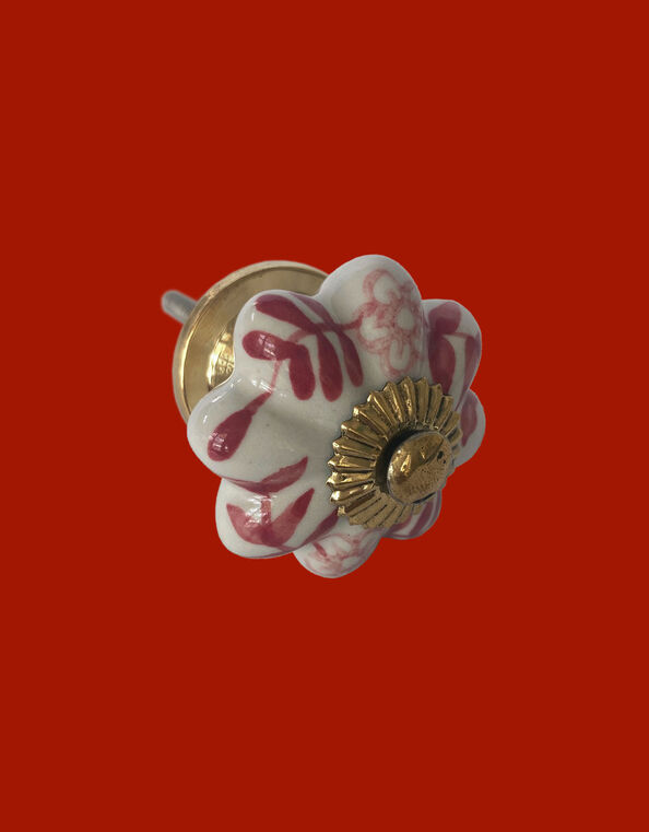 Chloe Alberry Hand-Painted Porcelain Knob, , large
