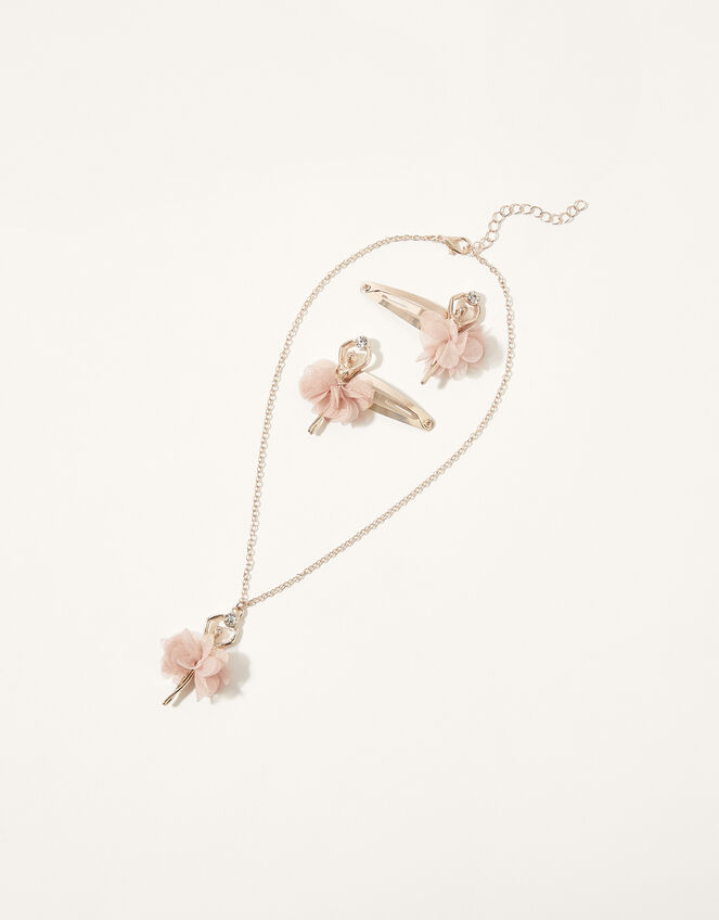 Bella Ballerina Necklace and Hair Clip Set, , large