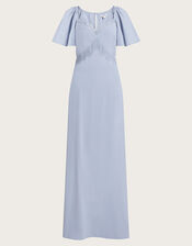 Charlotte Crepe Maxi Dress, CLOUD, large