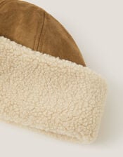 Coby Faux Suede Borg Docker Hat, , large