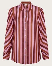 Solana Stripe Shirt, Pink (PINK), large
