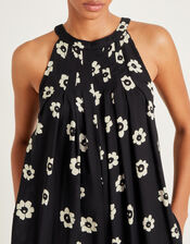 Lei Floral Wide Leg Jumpsuit, Black (BLACK), large