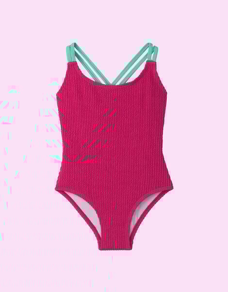 Hatley Cross Strap Swimsuit, Pink (PINK), large