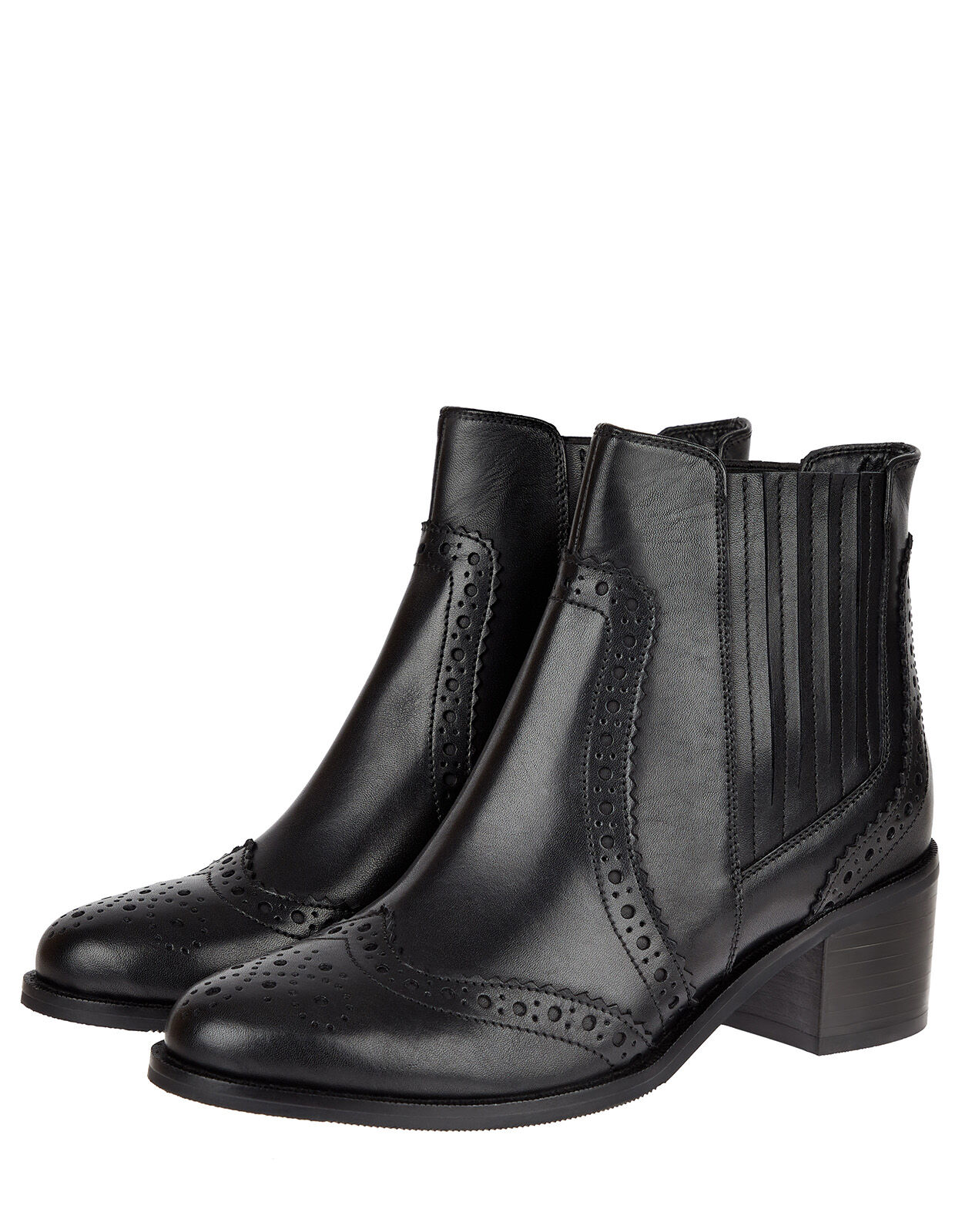 Ladies black brogue boots outlet