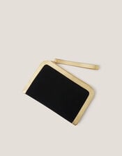 Lottie Metallic Suedette Pouch, , large