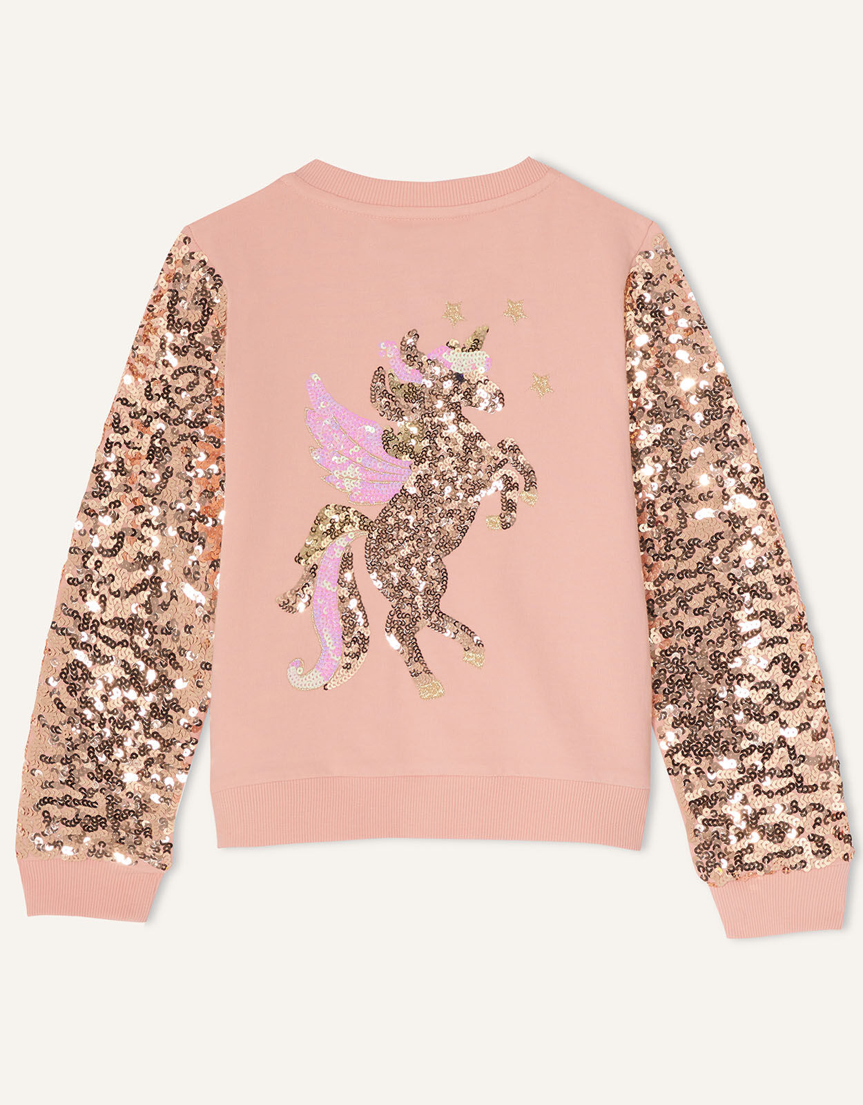 Sequin Unicorn Bomber Jacket Pink