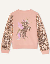 Sequin Unicorn Bomber Jacket, Pink (PINK), large