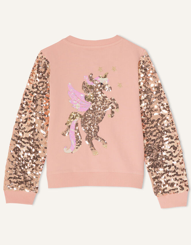Sequin Unicorn Bomber Jacket, Pink (PINK), large