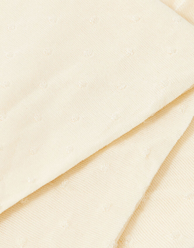 35 Denier Bridal Spot Tights, Ivory (IVORY), large