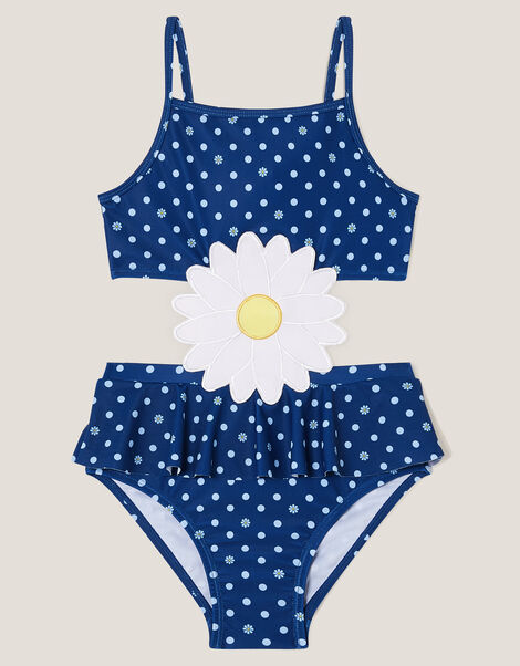 Amalfi Daisy Polka Dot Swimsuit, Blue (BLUE), large